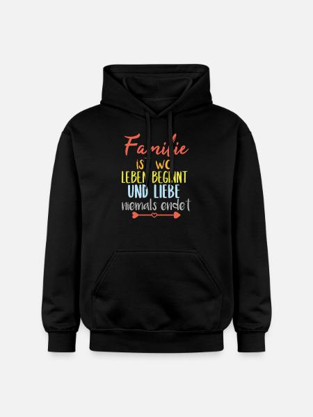 Spruch Familie - Gildan Unisex Softstyle® Midweight Hoodie - Schwarz