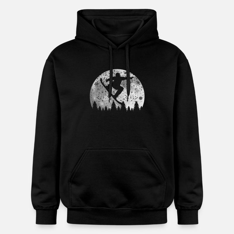 Planche a neige - Sweat à capuche Softstyle® Gildan Unisexe - noir