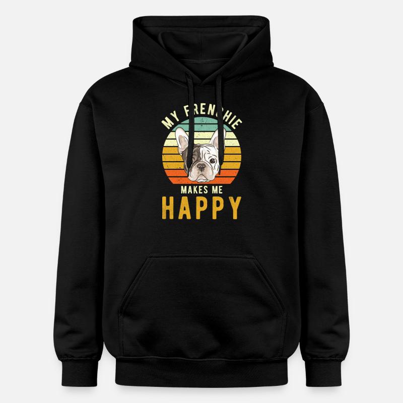Frenchie Cadeau de bouledogue française - Sweat à capuche Softstyle® Gildan Unisexe - noir