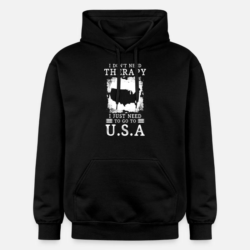 Etats-Unis Amérique vacances Émigration - Sweat à capuche Softstyle® Gildan Unisexe - noir