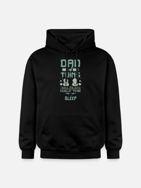 Dad of Twins - Gildan Unisex Softstyle® Midweight Hoodie - black