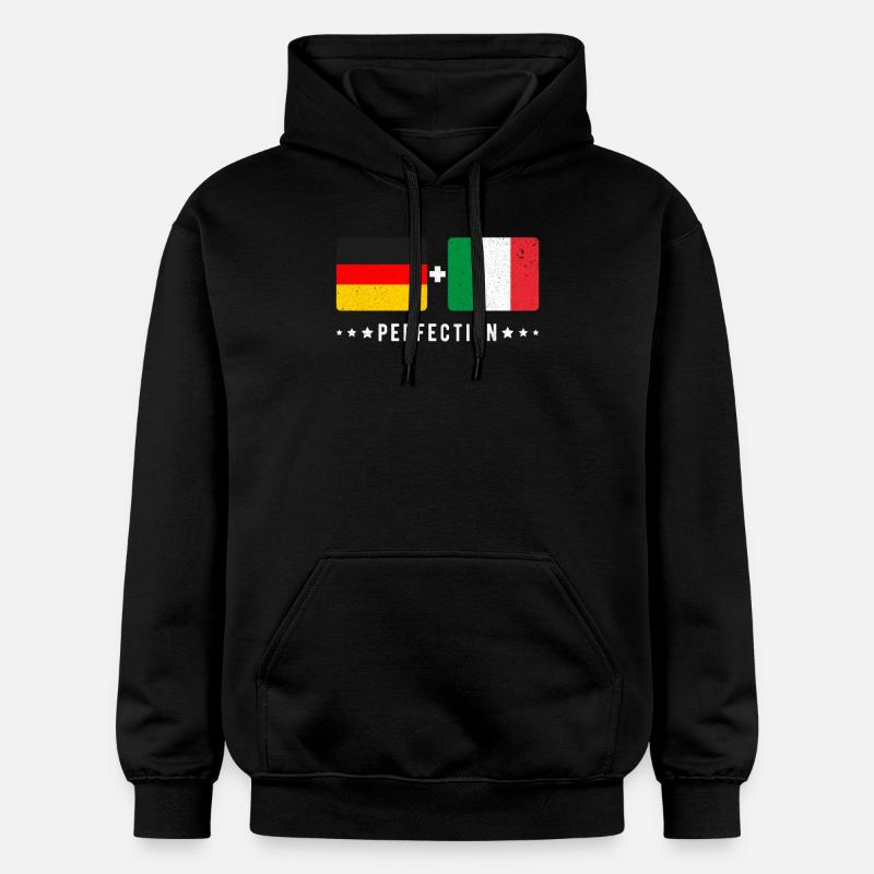Italie Allemagne Drapeau - Sweat à capuche Softstyle® Gildan Unisexe - noir