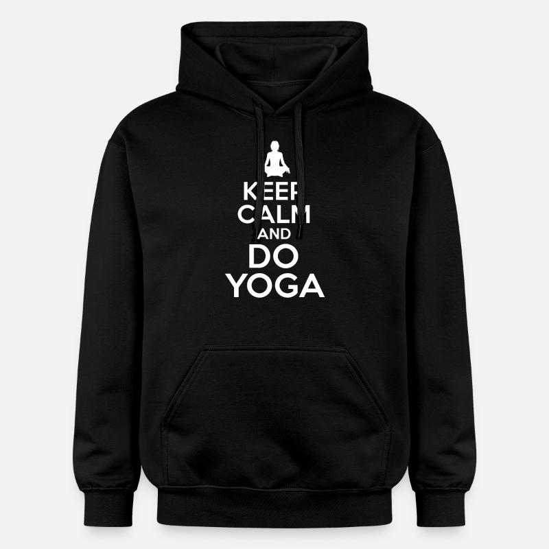 Keep Calm Yoga - Sweat à capuche Softstyle® Gildan Unisexe - noir