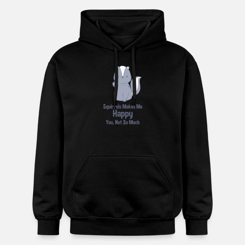 Squirrel funny - Gildan Unisex Softstyle® Midweight Hoodie - black