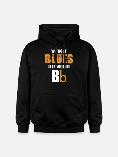Blues - Gildan Unisex Softstyle® Midweight Hoodie - Schwarz