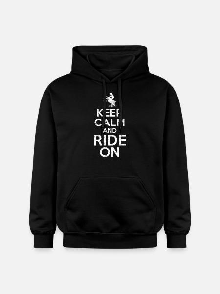 Keep calm Motocross - Gildan Unisex Softstyle® Midweight Hoodie - black