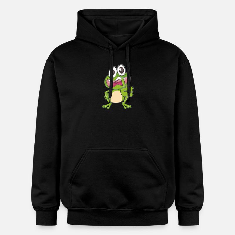 Grenouille drôle - Sweat à capuche Softstyle® Gildan Unisexe - noir