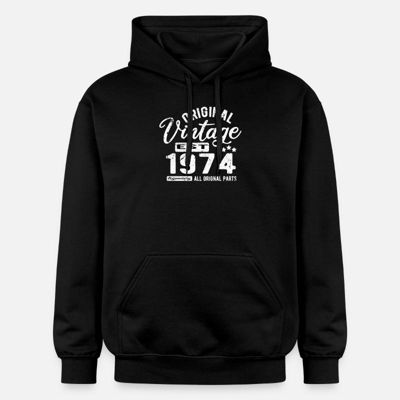 Anniversaire 1974 millésime - Sweat à capuche Softstyle® Gildan Unisexe - noir