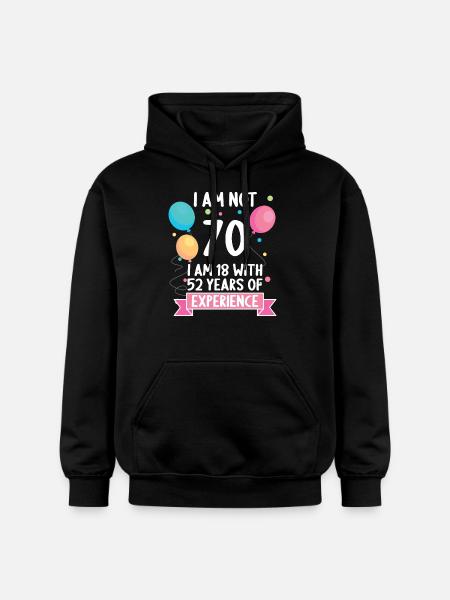 70 år 70 år 70 år 70 år - Gildan Softstyle® Midweight unisex-hoodie - sort