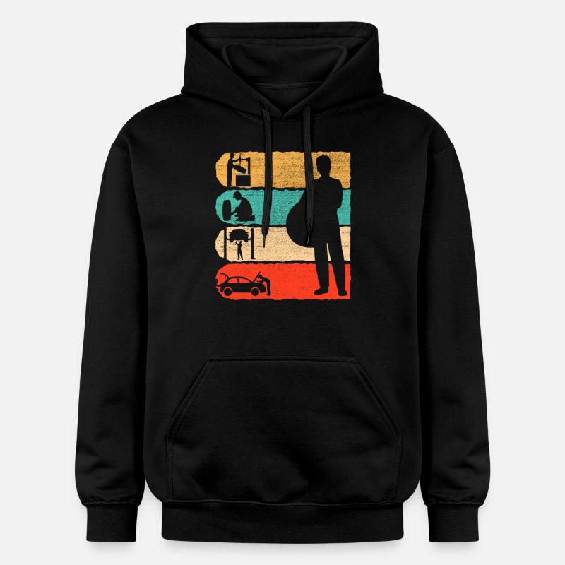 Mécanicien automobile Retro Gift - Sweat à capuche Softstyle® Gildan Unisexe - noir