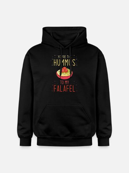 Falafel Hummus - Gildan Unisex Softstyle® Midweight Hoodie - black
