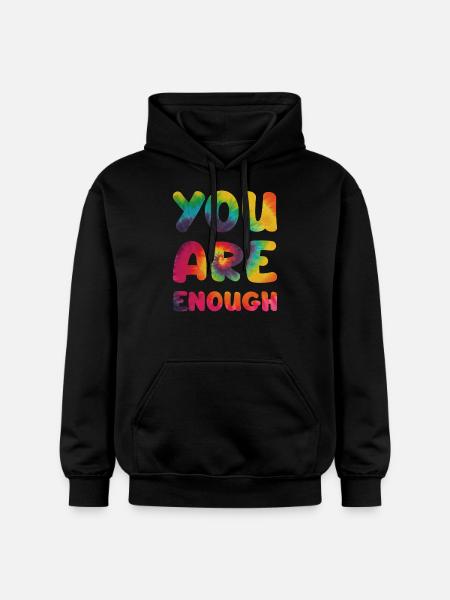 You are enough - Gildan Unisex Softstyle® Midweight Hoodie - black