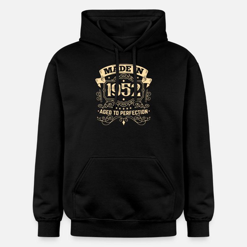 Anniversaire 1952 Fabriqué en 1952 - Sweat à capuche Softstyle® Gildan Unisexe - noir