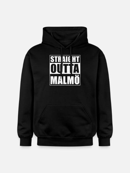 Straight outta Malmö - Gildan Unisex Softstyle® Midweight Hoodie - black