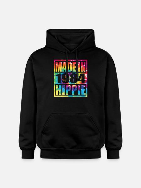 Hippie Birthday 1984 - Gildan Unisex Softstyle® Midweight Hoodie - Schwarz