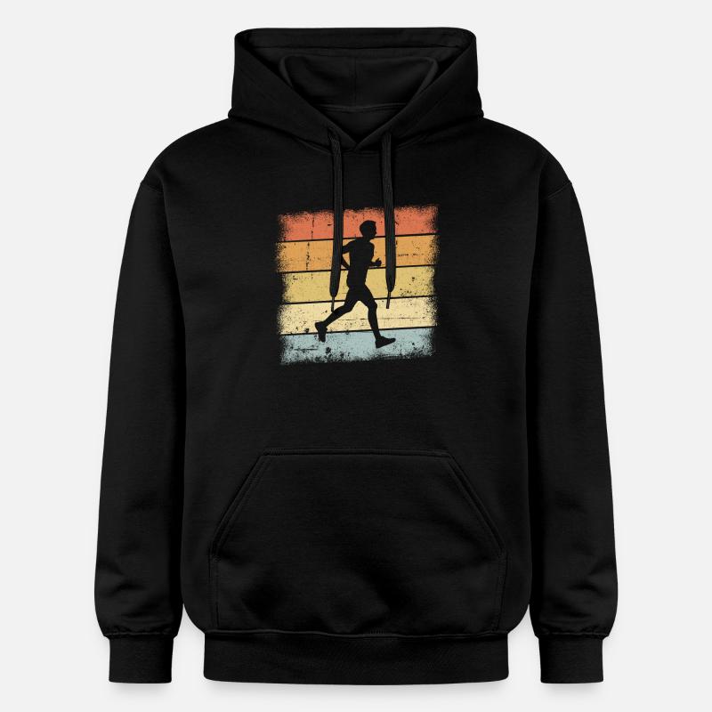 Coucher de soleil de jogging - Sweat à capuche Softstyle® Gildan Unisexe - noir