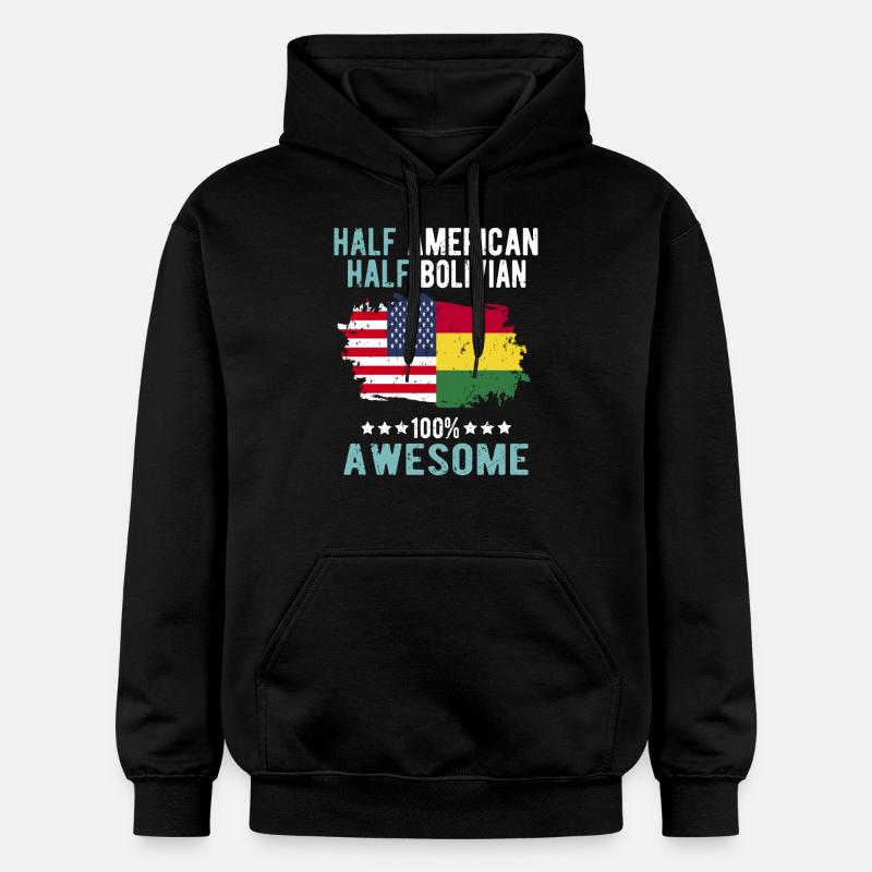 Moitié américain moitié bolivien - Sweat à capuche Softstyle® Gildan Unisexe - noir
