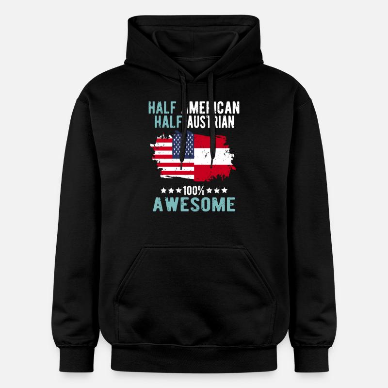 Moitié américain moitié autrichien - Sweat à capuche Softstyle® Gildan Unisexe - noir