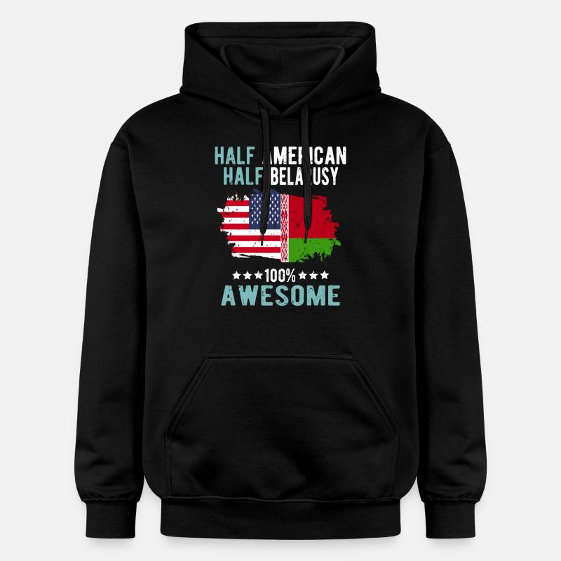 Moitié américain moitié biélorusse - Sweat à capuche Softstyle® Gildan Unisexe - noir