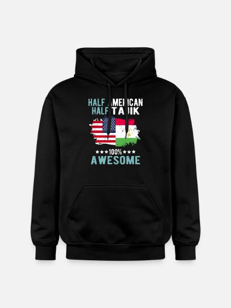 Mi-américain, mi-tadjik - Sweat à capuche Softstyle® Gildan Unisexe - noir