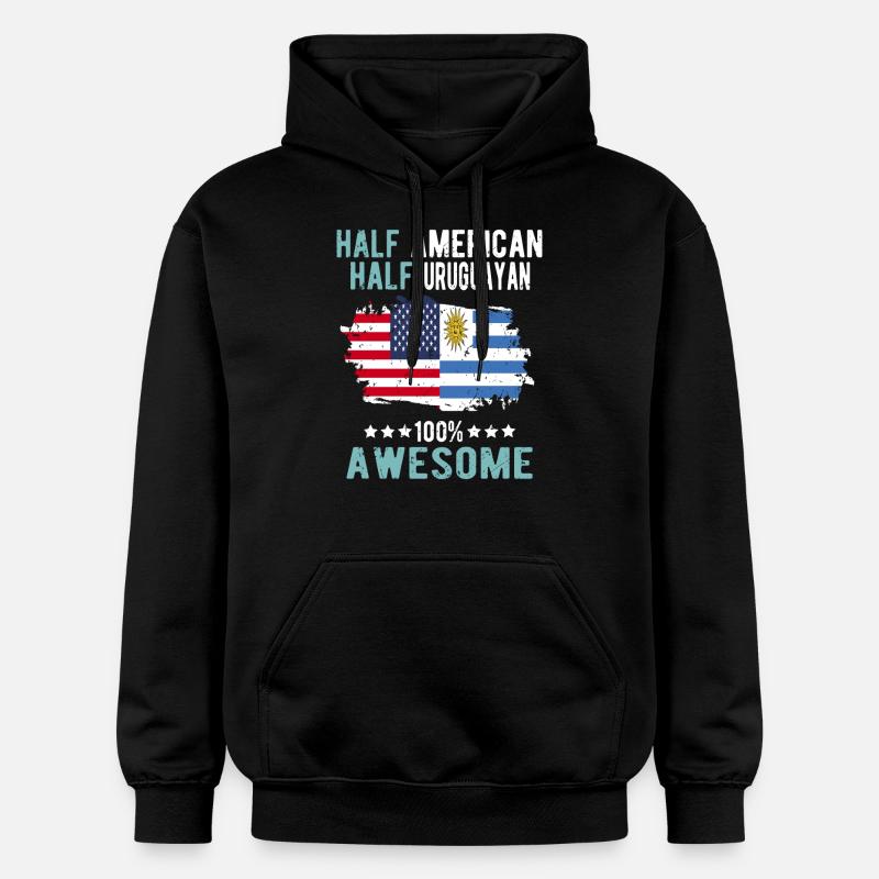 Moitié américain moitié uruguayen - Sweat à capuche Softstyle® Gildan Unisexe - noir