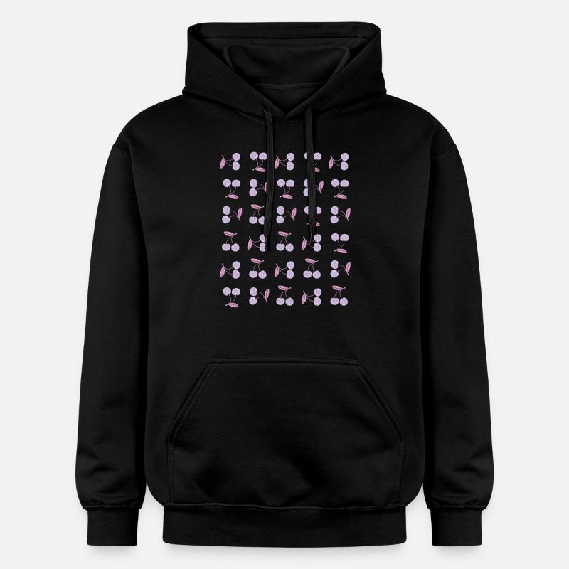 Motif Kawaii Cherries - Sweat à capuche Softstyle® Gildan Unisexe - noir