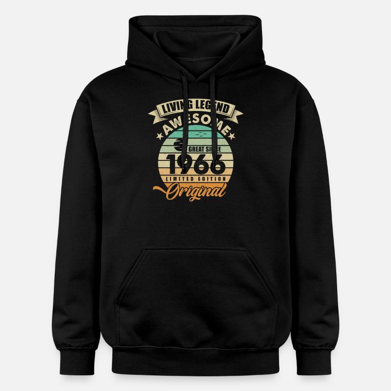 1966 Anniversaire Retro Orginal - Sweat à capuche Softstyle® Gildan Unisexe - noir