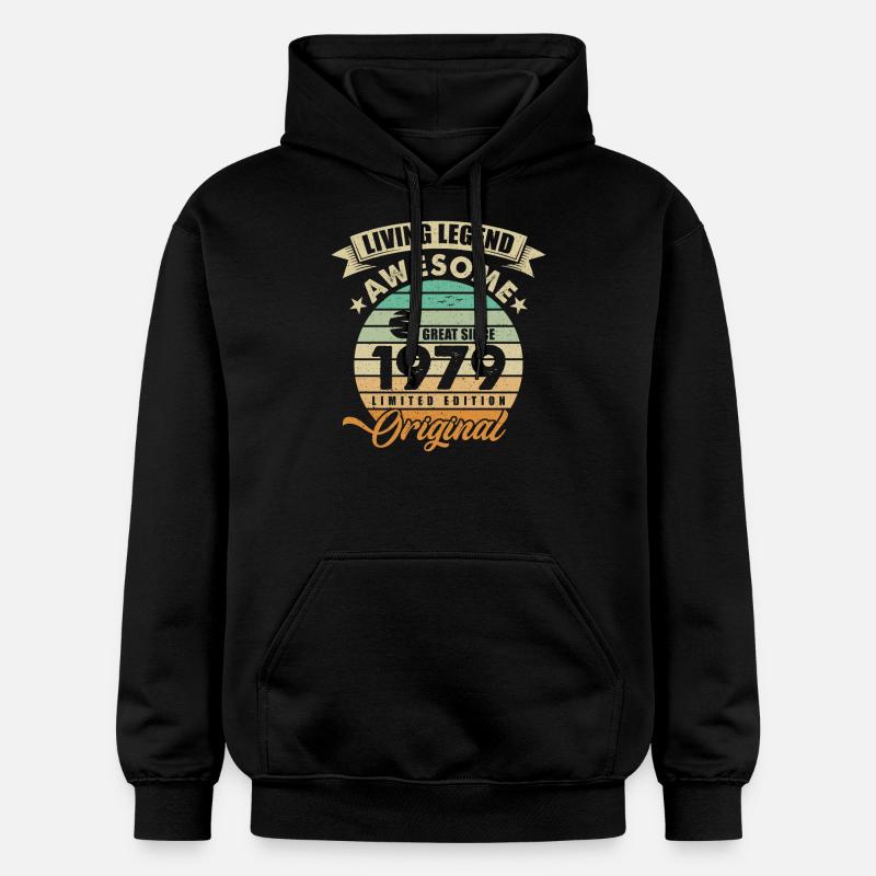 1979 Anniversaire Retro Orginal - Sweat à capuche Softstyle® Gildan Unisexe - noir