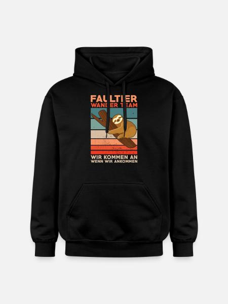 Faultier Wanderteam - Gildan Unisex Softstyle® Midweight Hoodie - Schwarz
