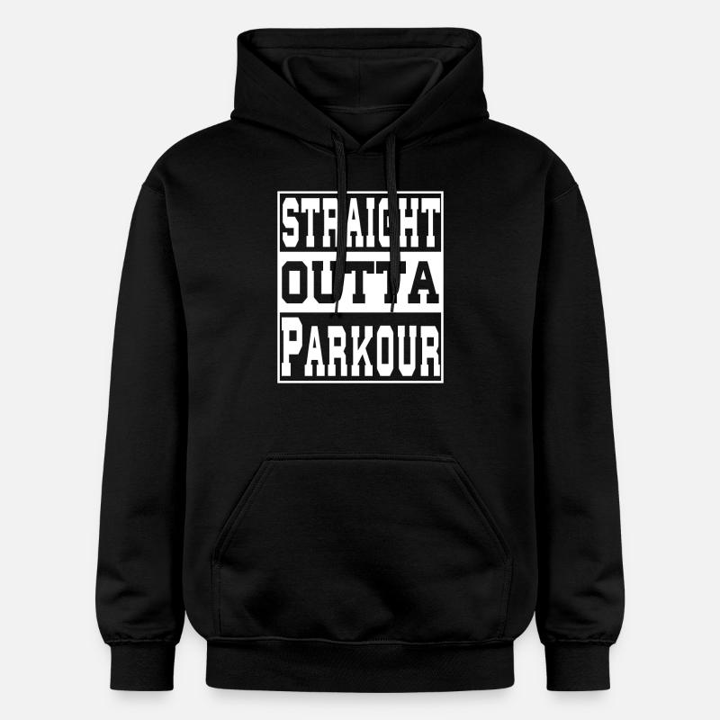 Parkour dit drôle - Sweat à capuche Softstyle® Gildan Unisexe - noir