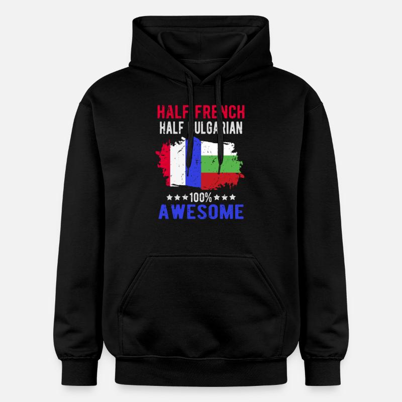 Moitié Français moitié bulgare - Sweat à capuche Softstyle® Gildan Unisexe - noir