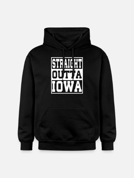 Iowa Saying Funny Iowa Gift - Gildan Unisex Softstyle® Midweight Hoodie - black