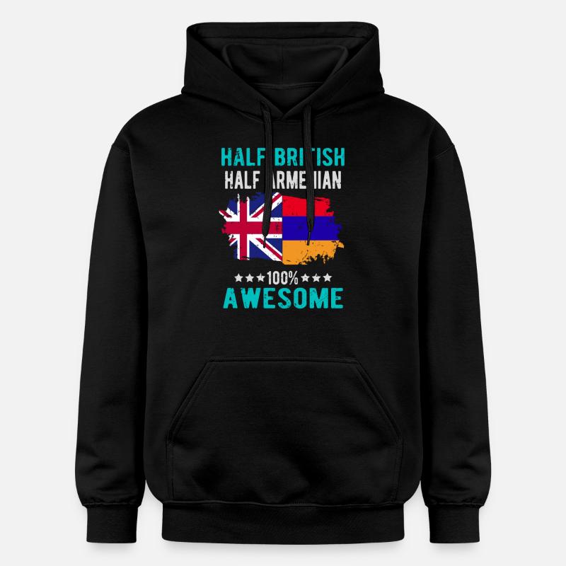 Moitié britannique moitié arménienne - Sweat à capuche Softstyle® Gildan Unisexe - noir