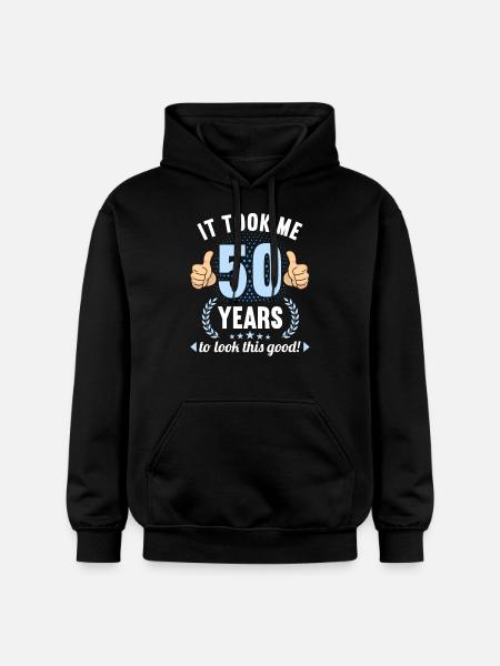det tog mig 50 år at se så godt ud 50 års fødselsdag - Gildan Softstyle® Midweight unisex-hoodie - sort