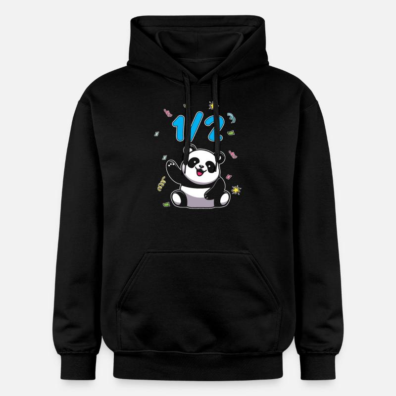 Demi-année 6 mois anniversaire Panda - Sweat à capuche Softstyle® Gildan Unisexe - noir