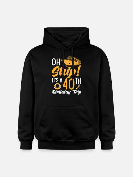 Cruise 40th Birthday Trip - Gildan Unisex Softstyle® Midweight Hoodie - black