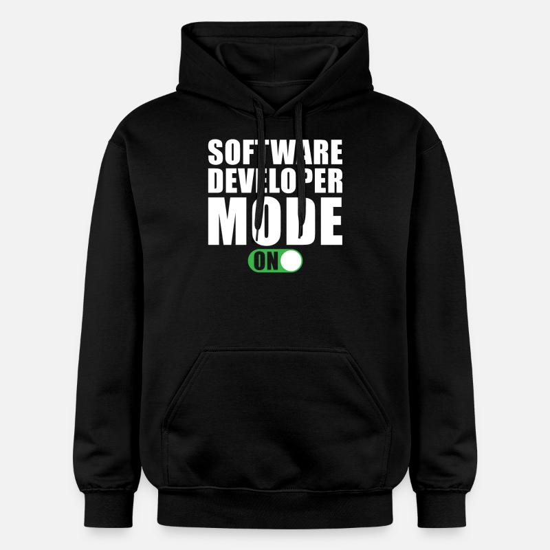 Software Developer Mode On - Gildan Unisex Softstyle® Midweight Hoodie - black