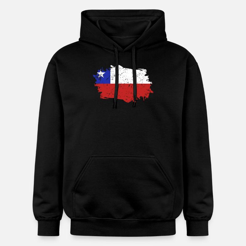 Chili Drapeau Grunge Chili Drapeau - Sweat à capuche Softstyle® Gildan Unisexe - noir