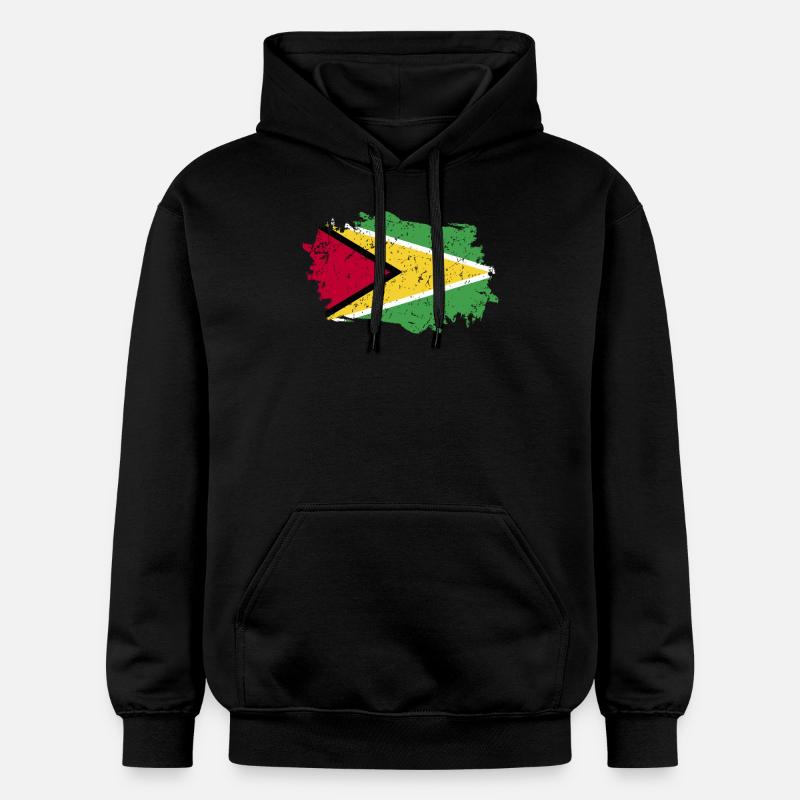 Guyana Flag Grunge Guyana Flag - Sweat à capuche Softstyle® Gildan Unisexe - noir