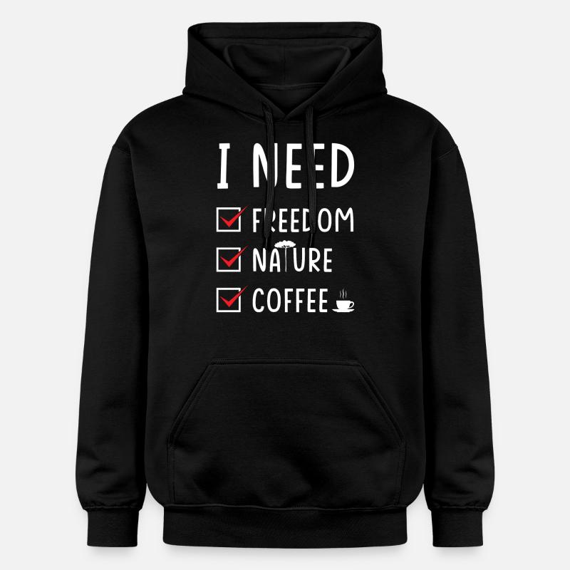 Liberté Nature Café - Sweat à capuche Softstyle® Gildan Unisexe - noir