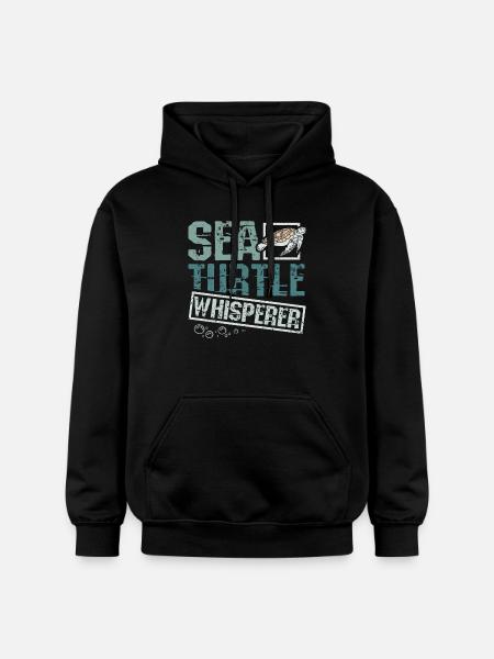 Sea turtle whisperer - Gildan Unisex Softstyle® Midweight Hoodie - black