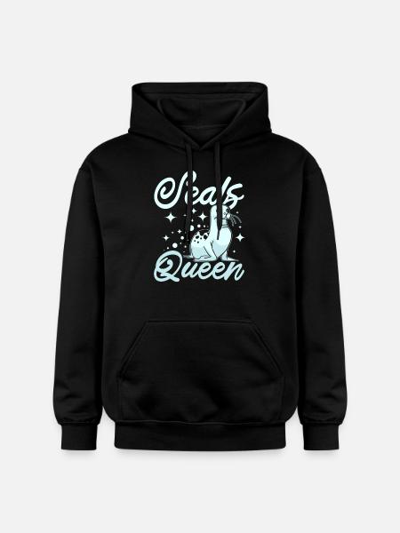 Femmes Fille Seals reine - Sweat à capuche Softstyle® Gildan Unisexe - noir