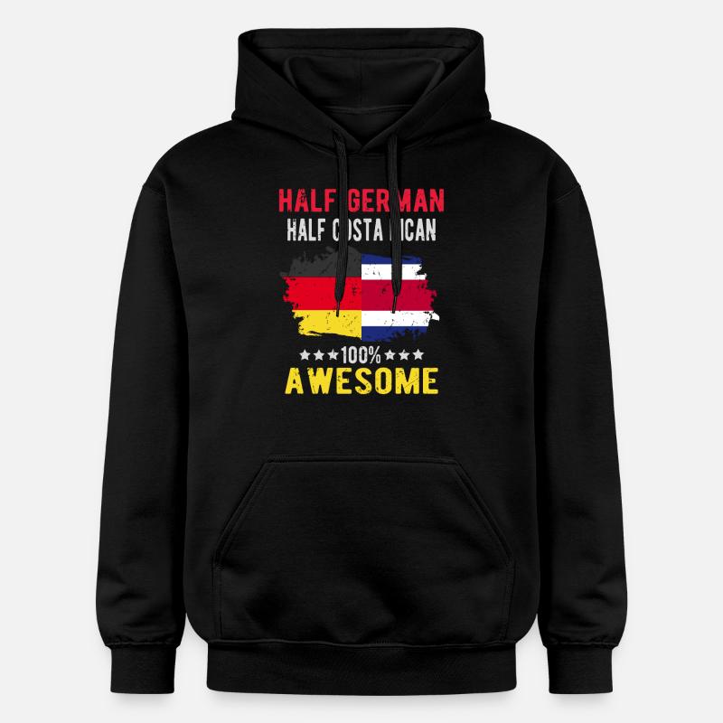 Moitié Allemand Moitié Costariciens - Sweat à capuche Softstyle® Gildan Unisexe - noir