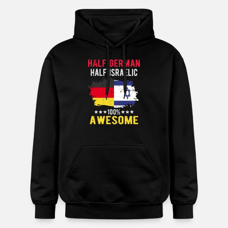 Half German Half Isreali - Gildan Unisex Softstyle® Midweight Hoodie - black