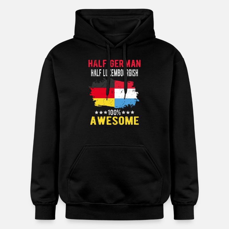 Half German Half Luxembourger - Gildan Unisex Softstyle® Midweight Hoodie - black