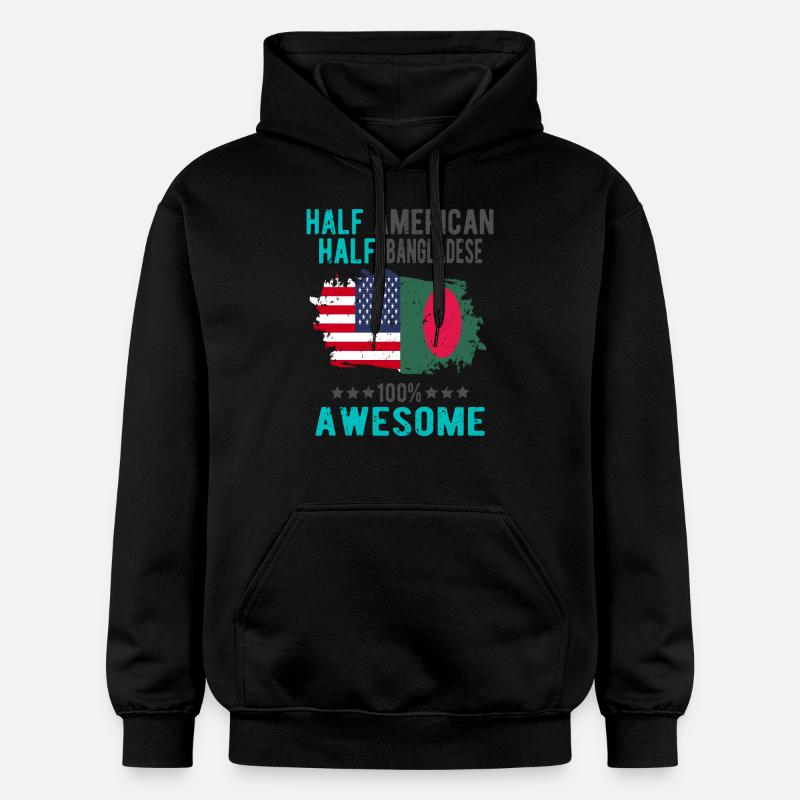 Moitié américain moitié bangladais - Sweat à capuche Softstyle® Gildan Unisexe - noir