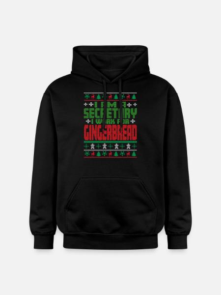 Secretary Christmas Saying - Gildan Unisex Softstyle® Midweight Hoodie - black