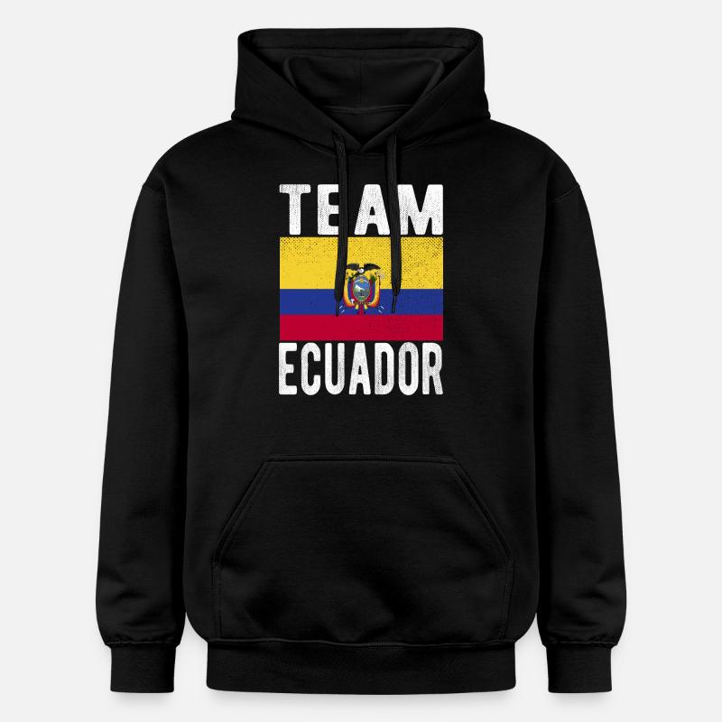 Drapeau de l’Équateur - Sweat à capuche Softstyle® Gildan Unisexe - noir