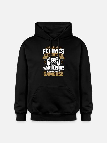 Les meilleures femmes deviennent gameuse - Sweat à capuche Softstyle® Gildan Unisexe - noir
