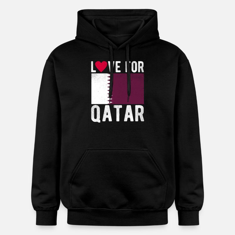 Drapeau du Qatar - Sweat à capuche Softstyle® Gildan Unisexe - noir